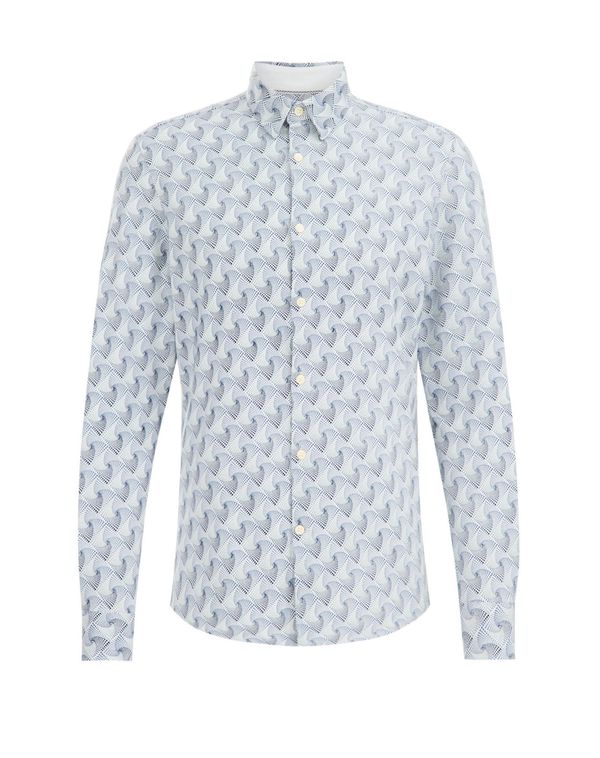 WE Fashion WE Fashion Риза  синьо / сиво / бяло