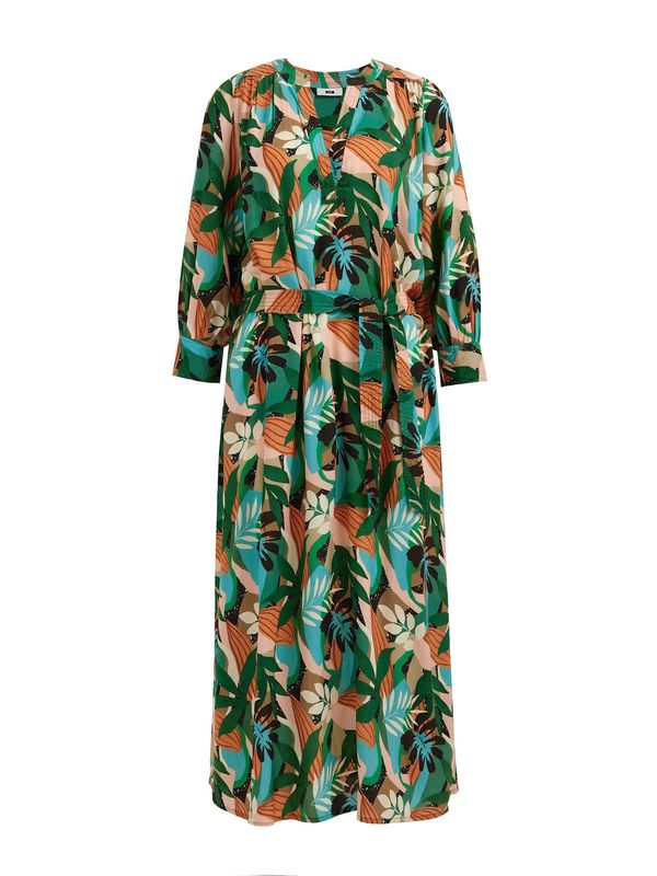 WE Fashion WE Fashion Рокля  бежово / светлосиньо / смарагдово зелено / праскова