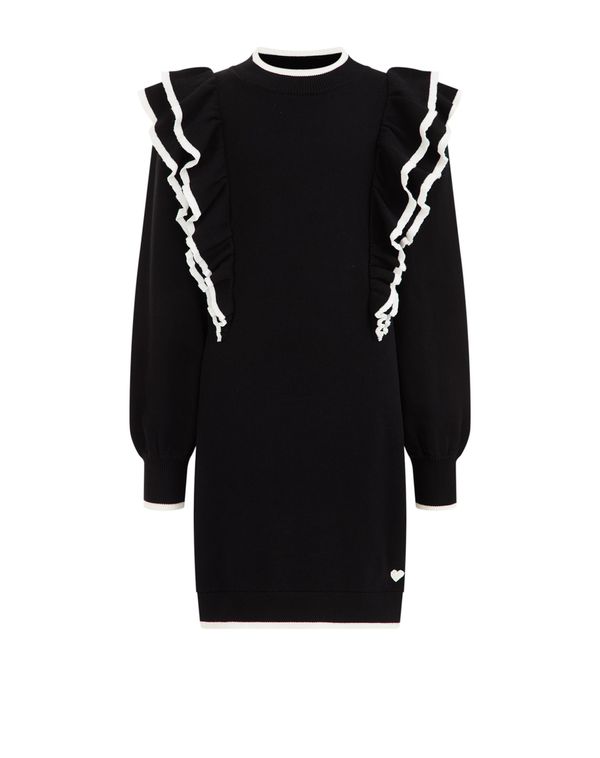 WE Fashion WE Fashion Рокля  черно / бяло