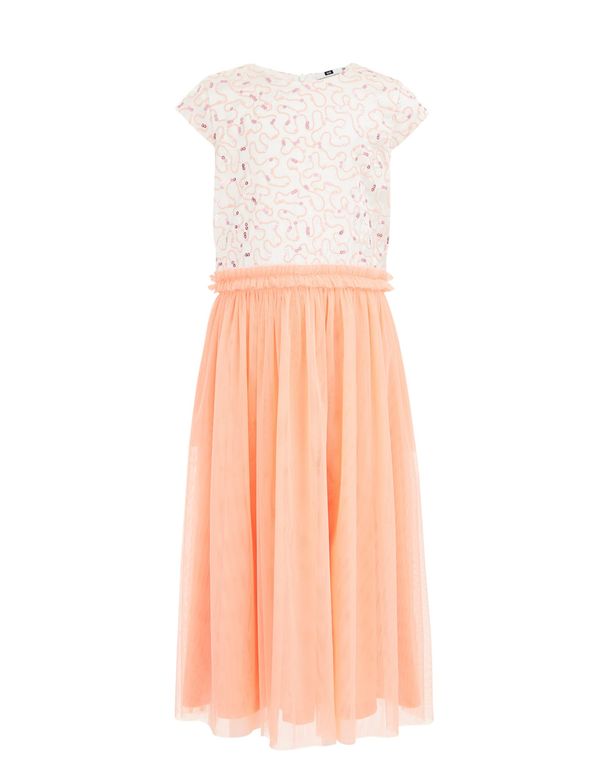 WE Fashion WE Fashion Рокля  кайсия / магента / бяло