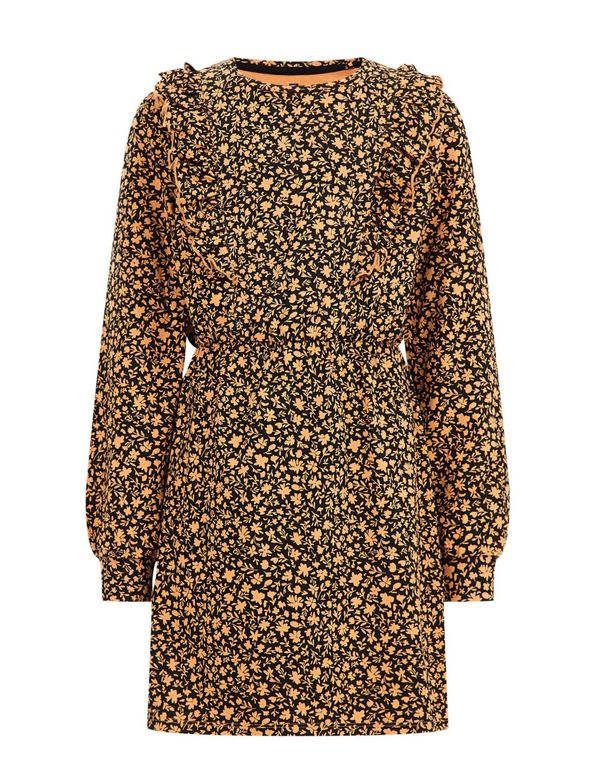 WE Fashion WE Fashion Рокля  карамел / горчица / черно