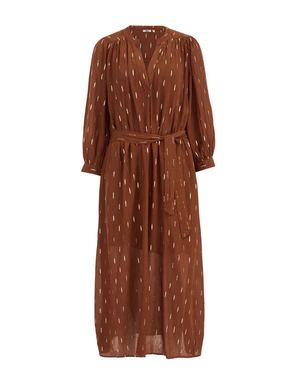 WE Fashion WE Fashion Рокля  кестеняво кафяво / бяло