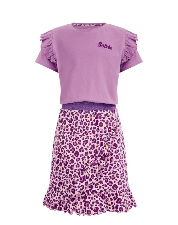 WE Fashion WE Fashion Рокля  кремаво / лилав / боровинка / светлолилаво