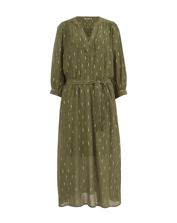 WE Fashion WE Fashion Рокля  маслина / бяло