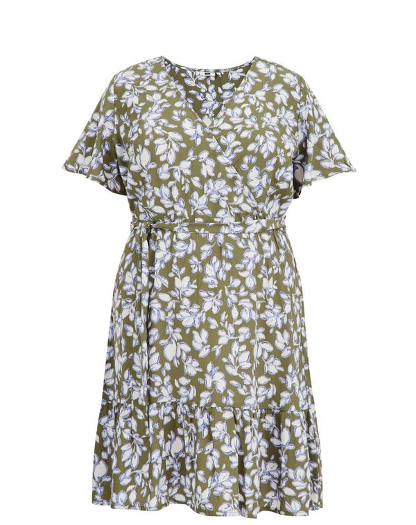 WE Fashion WE Fashion Рокля  маслина / виолетов / бяло