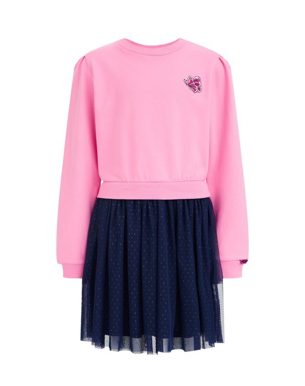 WE Fashion WE Fashion Рокля  морскосиньо / розово / бяло