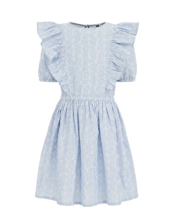 WE Fashion WE Fashion Рокля  небесносиньо / бяло