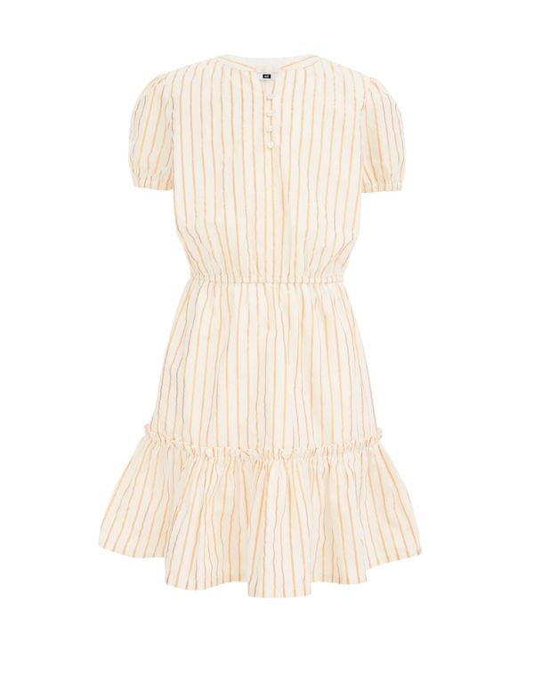 WE Fashion WE Fashion Рокля  оранжево / бяло