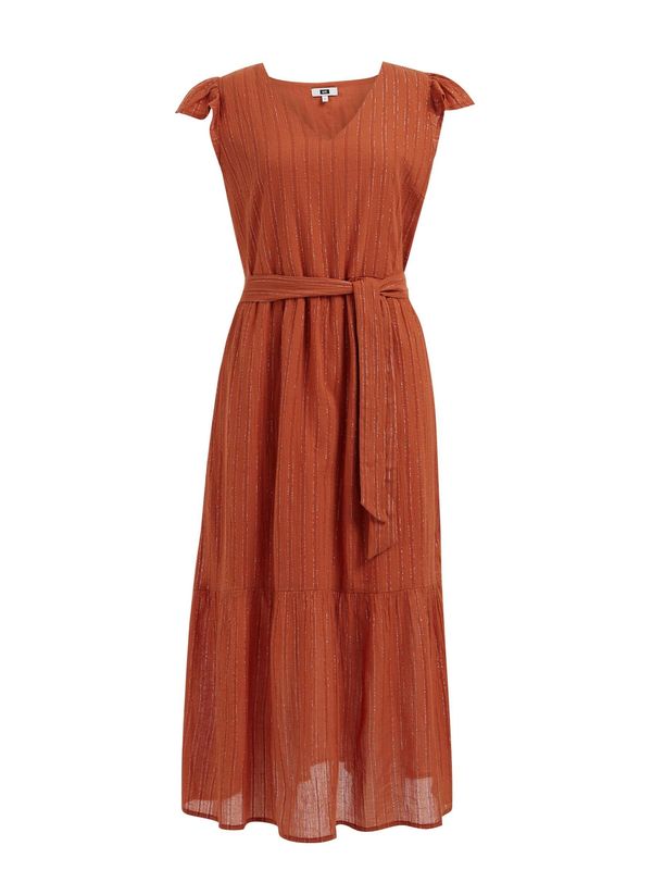 WE Fashion WE Fashion Рокля  ръждиво кафяво / злато