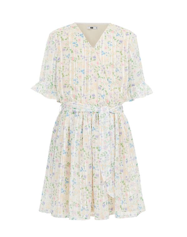 WE Fashion WE Fashion Рокля  синьо / лавандула / бледорозово / бяло