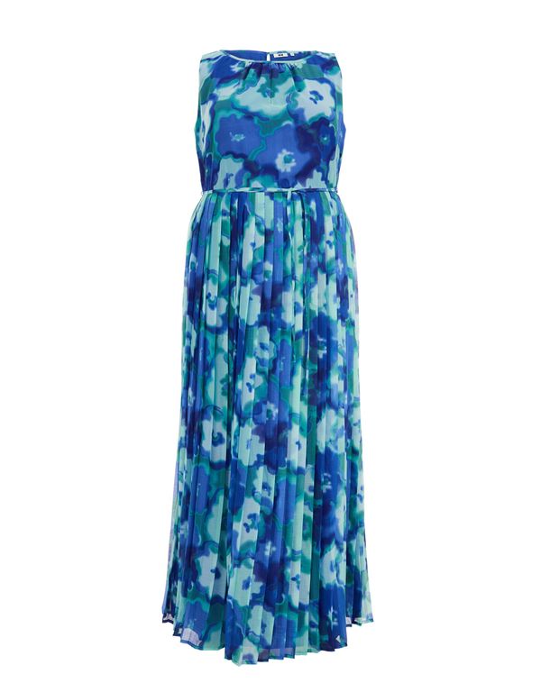 WE Fashion WE Fashion Рокля  синьо меланж / зелено