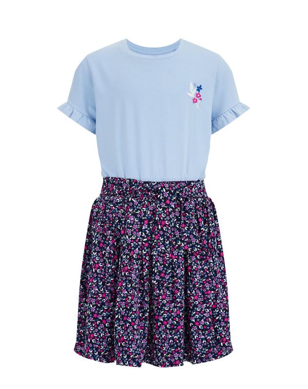 WE Fashion WE Fashion Рокля  синьо / пъстро