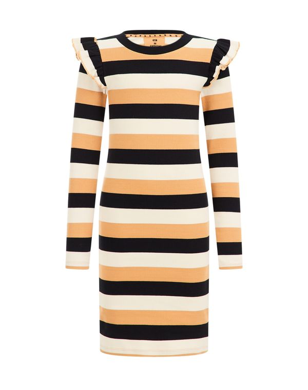 WE Fashion WE Fashion Рокля  слонова кост / жълто / черно