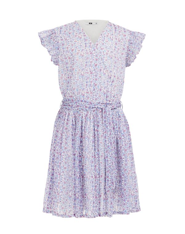 WE Fashion WE Fashion Рокля  тъмнолилаво / бяло