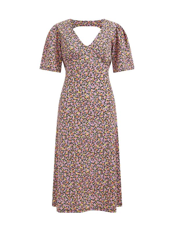 WE Fashion WE Fashion Рокля  жълто / тъмнооранжево / светлорозово / черно