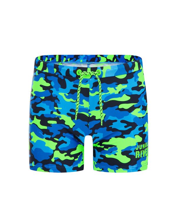 WE Fashion WE Fashion Шорти за плуване  нощно синьо / небесносиньо / неоново зелено