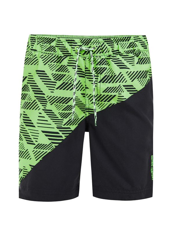 WE Fashion WE Fashion Шорти за плуване  светлозелено / черно