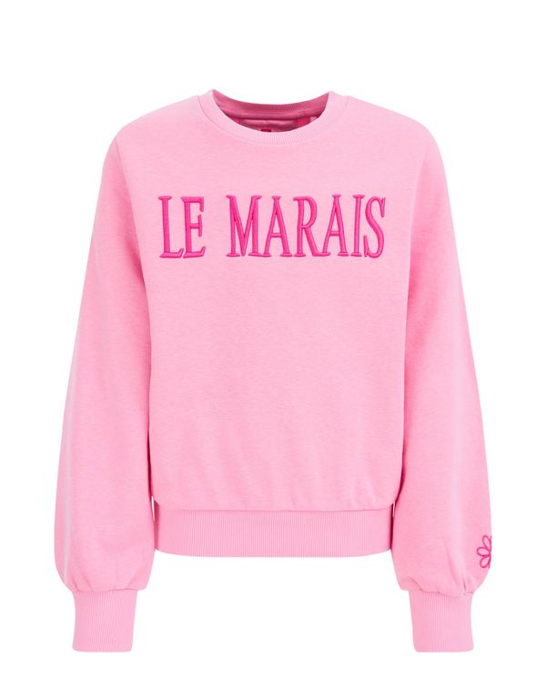 WE Fashion WE Fashion Суичър  фуксия / светлорозово