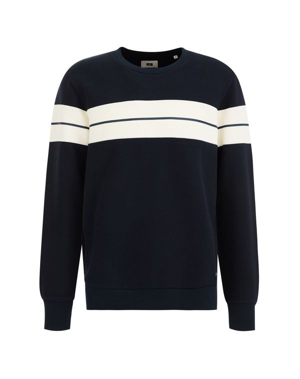 WE Fashion WE Fashion Суичър  морскосиньо / бяло