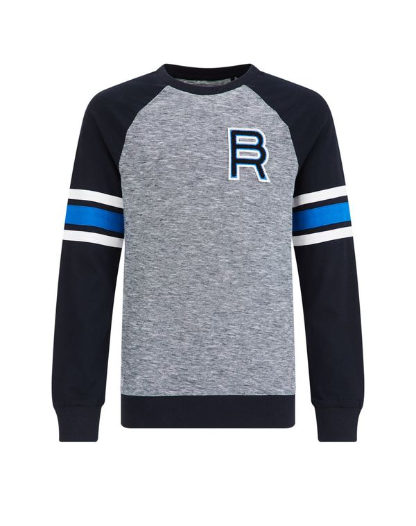 WE Fashion WE Fashion Суичър  синьо / сив меланж / черно / бяло