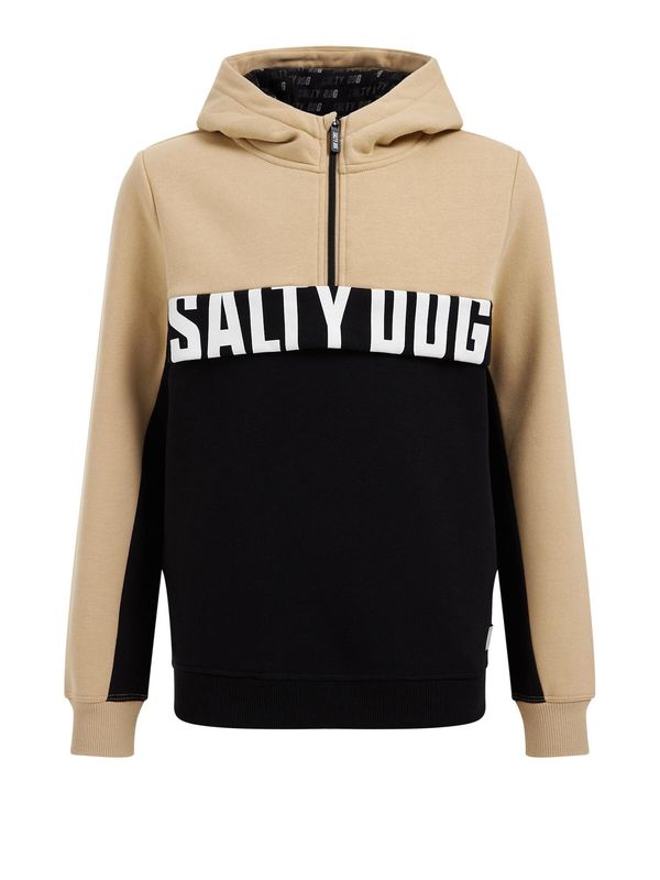 WE Fashion WE Fashion Суичър  светлобежово / черно / бяло