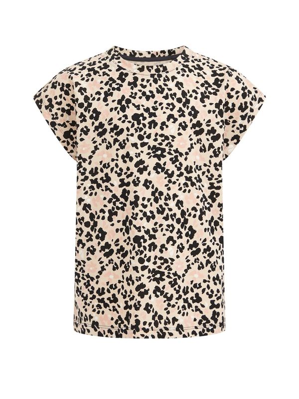 WE Fashion WE Fashion Тениска  бежово / камел / черно