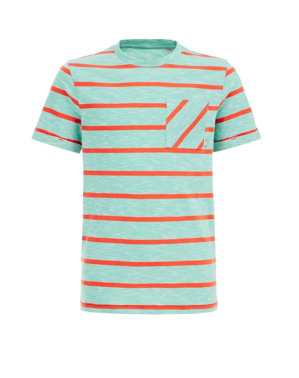 WE Fashion WE Fashion Тениска  циан / оранжево-червено