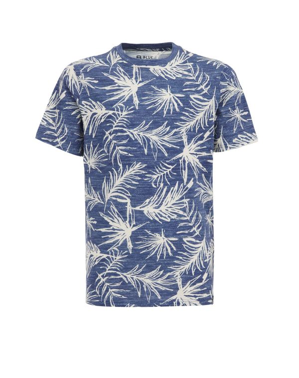 WE Fashion WE Fashion Тениска  екрю / синьо