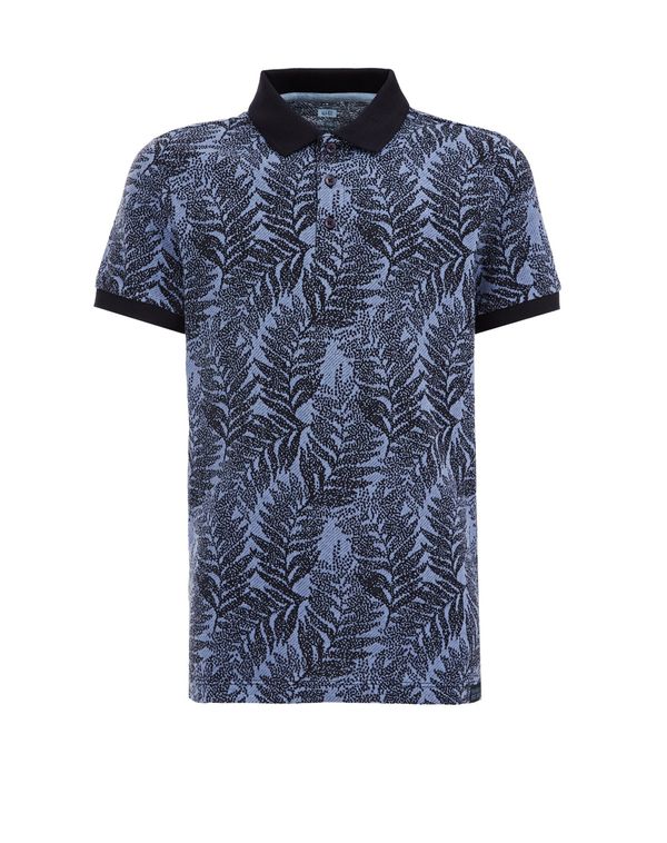 WE Fashion WE Fashion Тениска  гълъбово синьо / черно