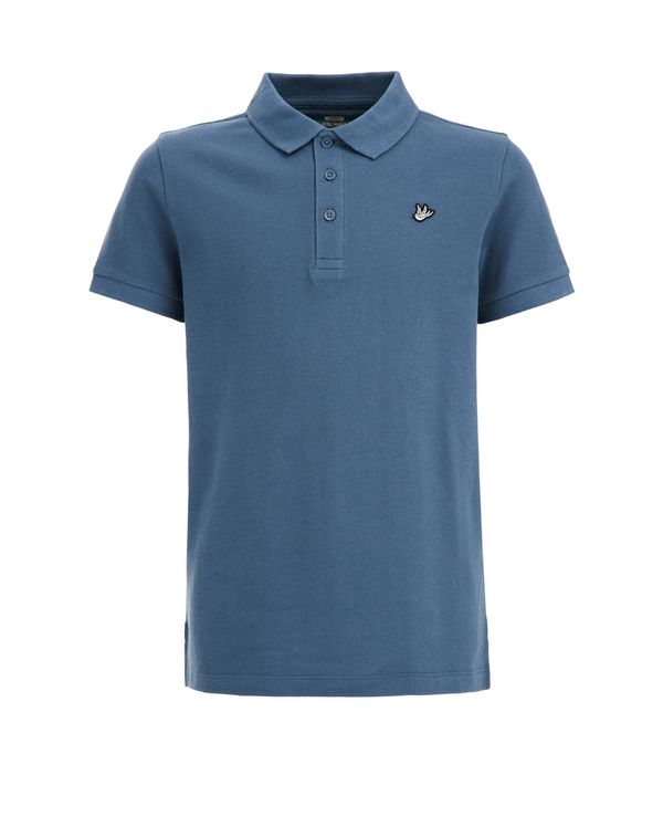 WE Fashion WE Fashion Тениска  гълъбово синьо / жълто / черно