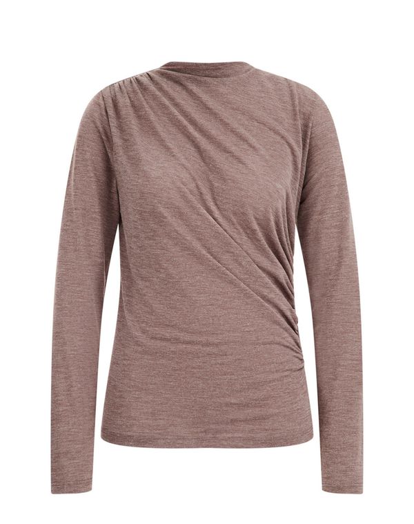 WE Fashion WE Fashion Тениска  кафяв меланж