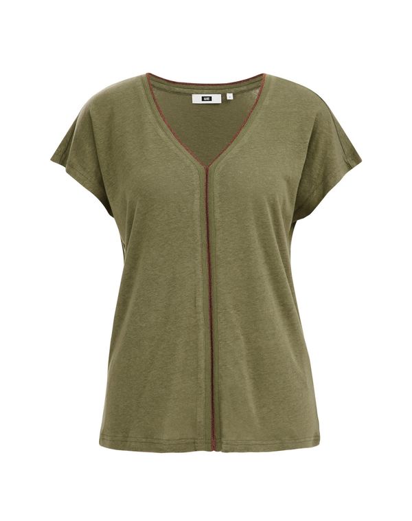 WE Fashion WE Fashion Тениска  кафяво / маслина