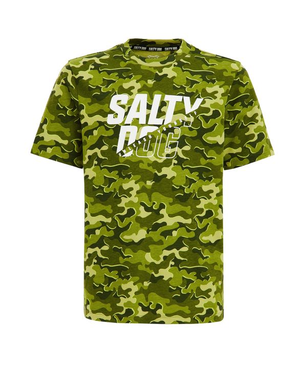 WE Fashion WE Fashion Тениска  каки / маслина / бяло