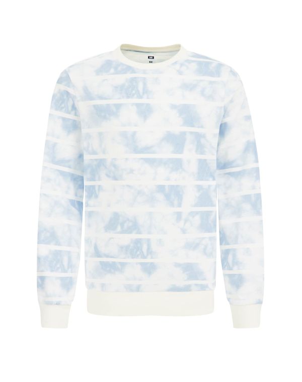 WE Fashion WE Fashion Тениска  кремаво / светлосиньо