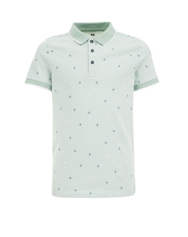 WE Fashion WE Fashion Тениска  мента / бяло