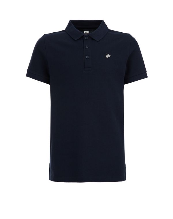 WE Fashion WE Fashion Тениска  морскосиньо / черно / бяло