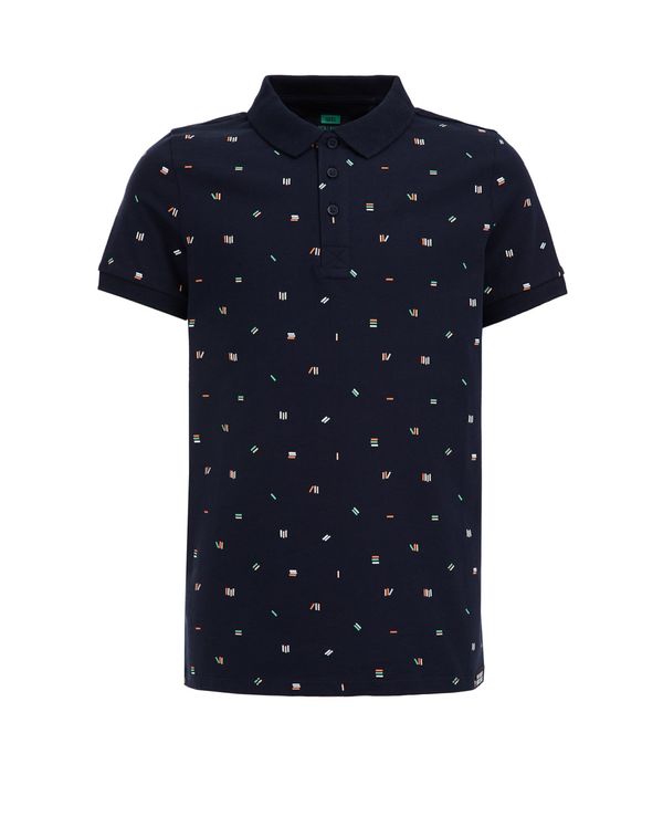 WE Fashion WE Fashion Тениска  морскосиньо / зелено / оранжево / бяло