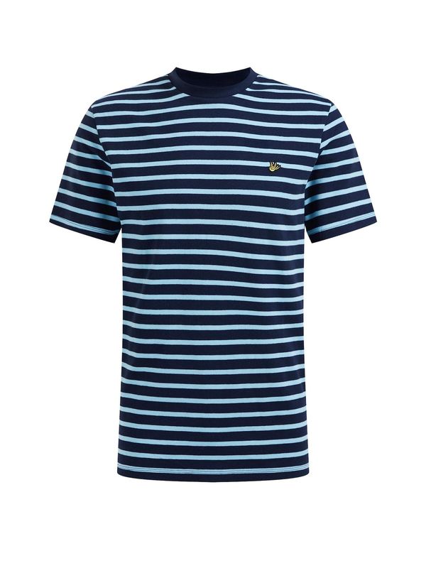 WE Fashion WE Fashion Тениска  небесносиньо / тъмносиньо