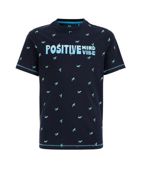 WE Fashion WE Fashion Тениска  нейви синьо / светлосиньо