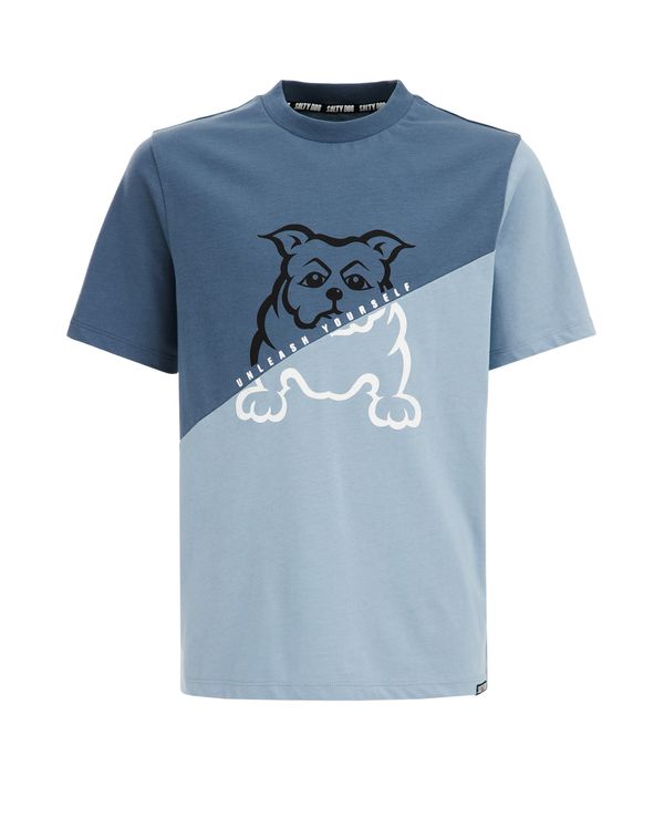 WE Fashion WE Fashion Тениска  опал / гълъбово синьо / черно / бяло