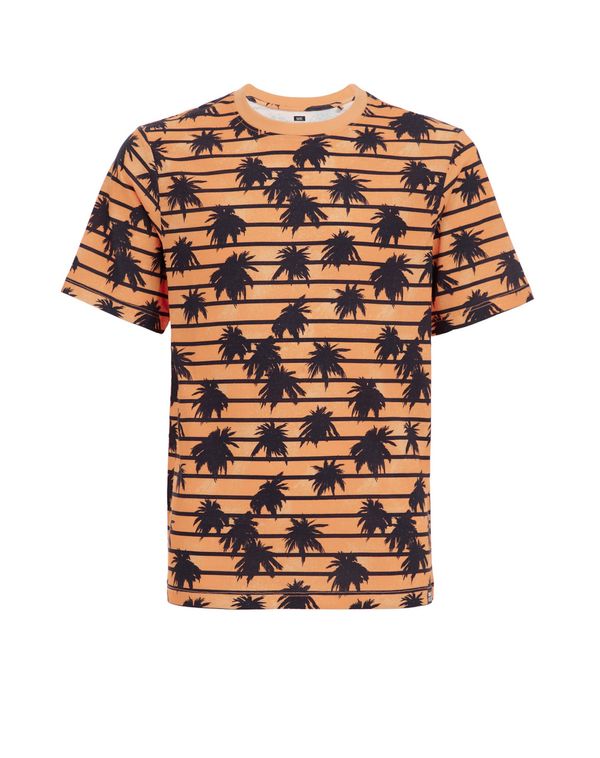 WE Fashion WE Fashion Тениска  оранжево / черно