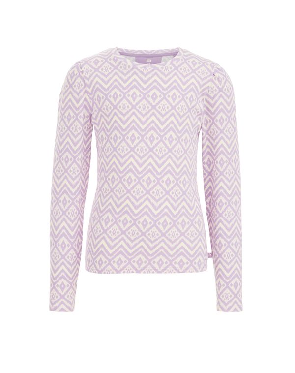 WE Fashion WE Fashion Тениска  пастелнолилаво / бяло