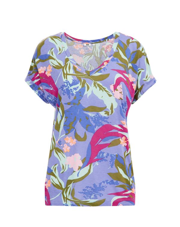 WE Fashion WE Fashion Тениска  сапфирено синьо / светлозелено / виолетов / тъмнорозово