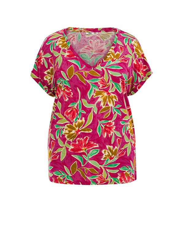 WE Fashion WE Fashion Тениска  шафран / светлозелено / розово / червено