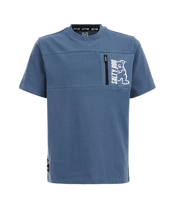 WE Fashion WE Fashion Тениска  синьо / бяло