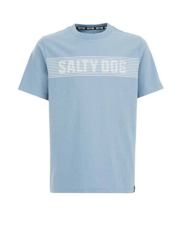 WE Fashion WE Fashion Тениска  синьо / бяло