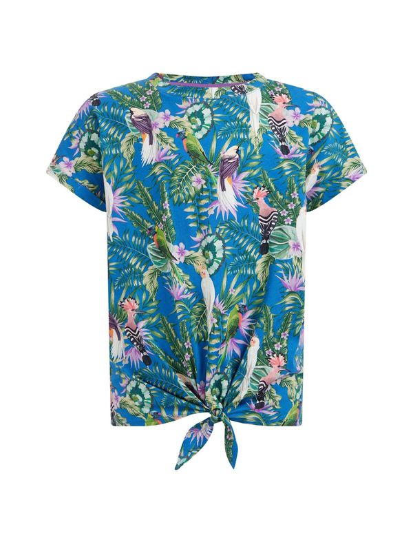 WE Fashion WE Fashion Тениска  синьо / зелено / черно / бяло