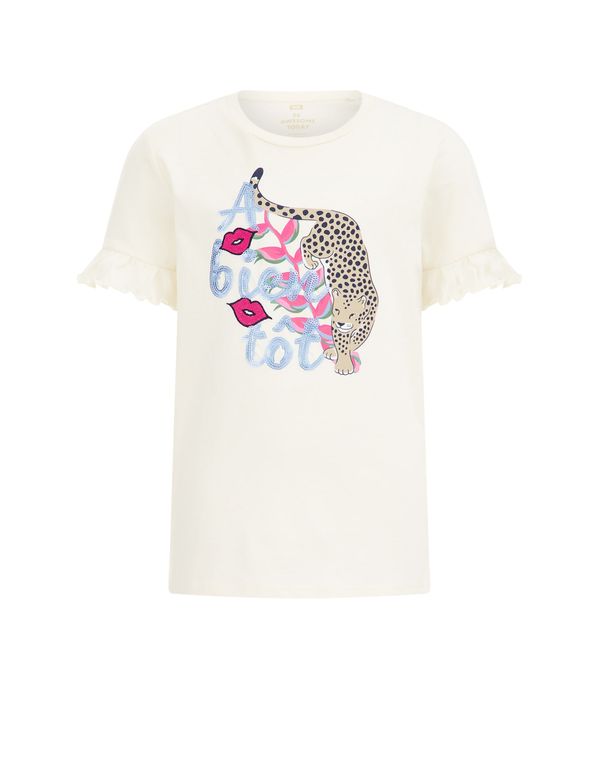 WE Fashion WE Fashion Тениска  слонова кост / пъстро