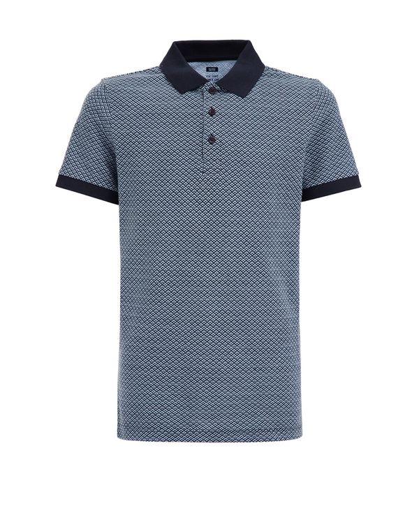 WE Fashion WE Fashion Тениска  светлосиньо / тъмносиньо