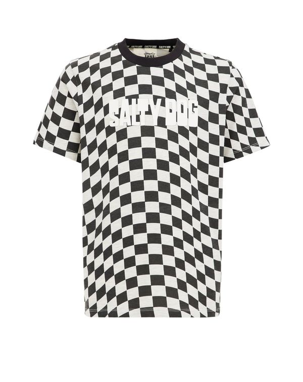 WE Fashion WE Fashion Тениска  светлосиво / черно